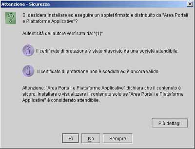 Certificato Sun Java Plugin